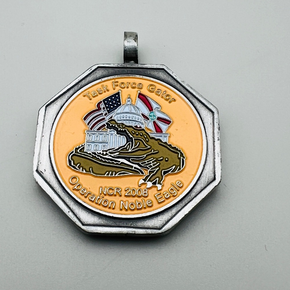 Task Force Gator Pendant Medallion Operation Noble Eagle Florida National Guard